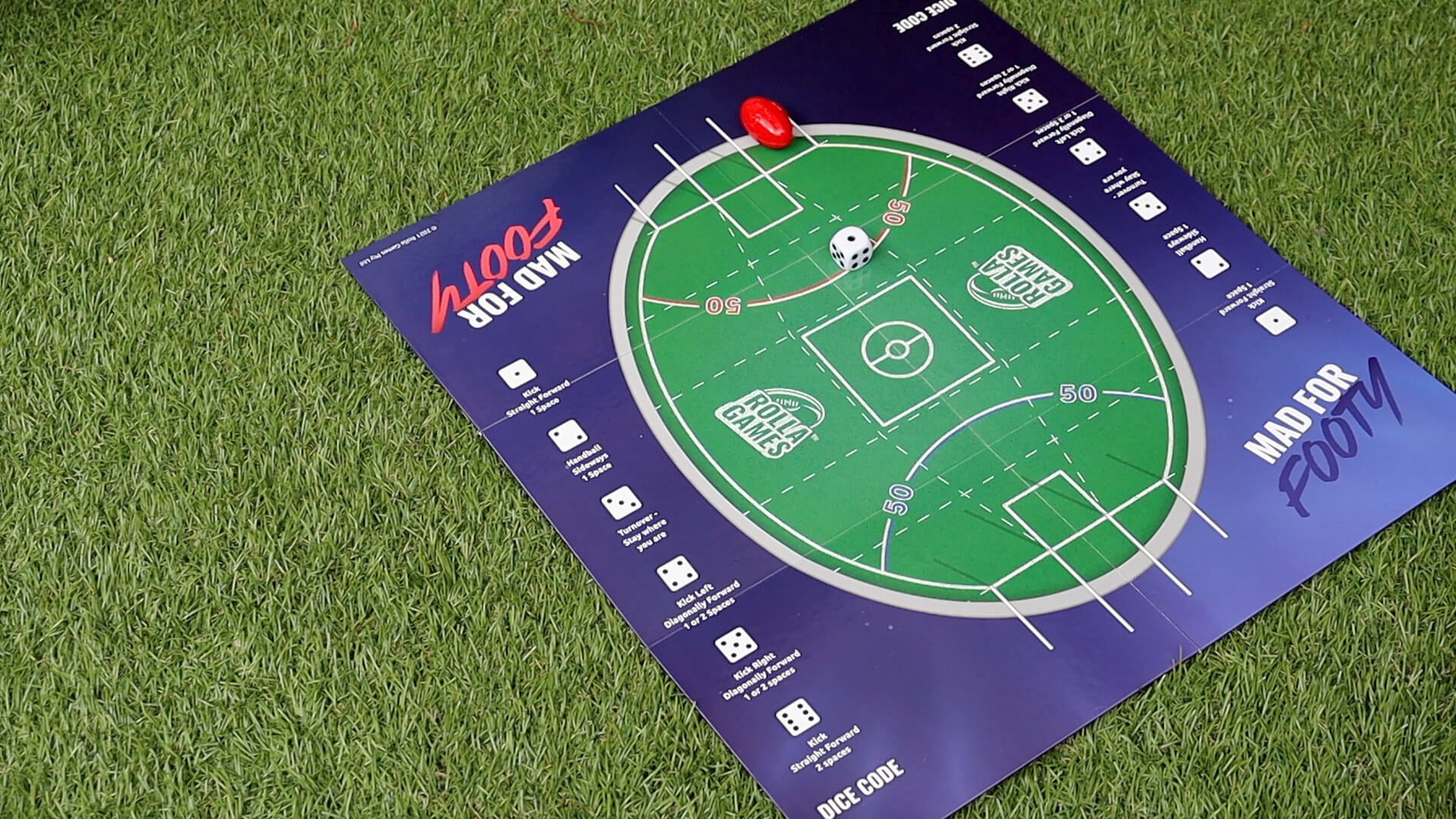 How to score points in AFL football board game.